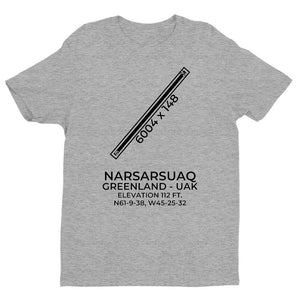 NARSARSUAQ (UAK; BGBW) in KITAA; GREENLAND T-Shirt