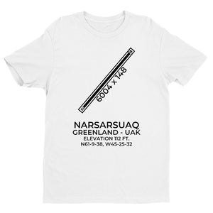 NARSARSUAQ (UAK; BGBW) in KITAA; GREENLAND T-Shirt