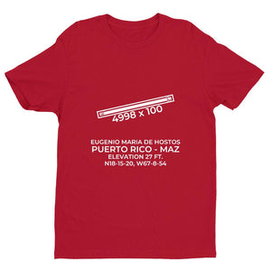 maz mayaguez pr t shirt, Red