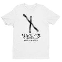 Load image into Gallery viewer, SEWART AIR FORCE BASE (MQY; KMQY) in SMYRNA; TENNESSEE (TN) c.1969 T-Shirt