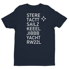 Load image into Gallery viewer, Chicago Midway (MDW) RNAV (RNP) Y 22L Approach Waypoints T-shirt (Dark Colors)