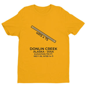 01aa crooked creek ak t shirt, Yellow