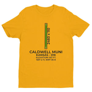 01k caldwell ks t shirt, Yellow