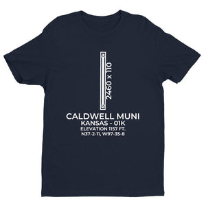 01k caldwell ks t shirt, Navy