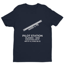 Load image into Gallery viewer, 0ak pilot station ak t shirt, Navy
