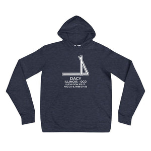 0C0 facility map in HARVARD; ILLINOIS Hoodie