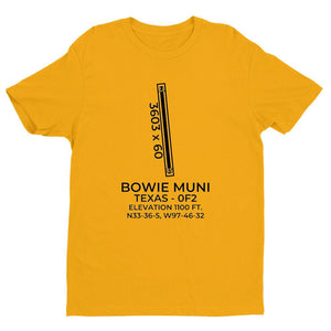0f2 bowie tx t shirt, Yellow