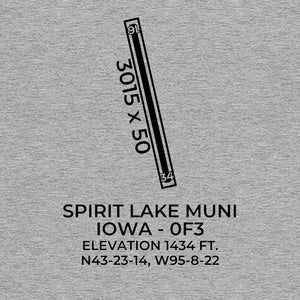 0f3 spirit lake ia t shirt, Gray