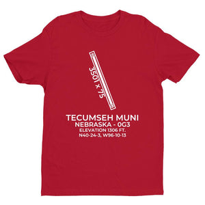 0g3 tecumseh ne t shirt, Red