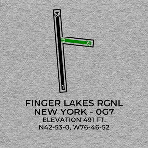 0g7 seneca falls ny t shirt, Gray