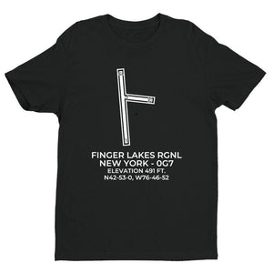0g7 seneca falls ny t shirt, Black