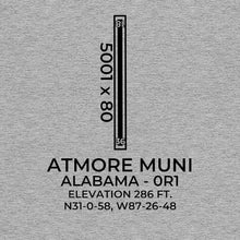 Load image into Gallery viewer, 0r1 atmore al t shirt, Gray