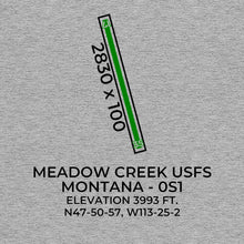 Load image into Gallery viewer, 0s1 meadow creek mt t shirt, Gray