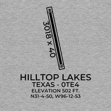 Load image into Gallery viewer, 0te4 hilltop lakes tx t shirt, Gray
