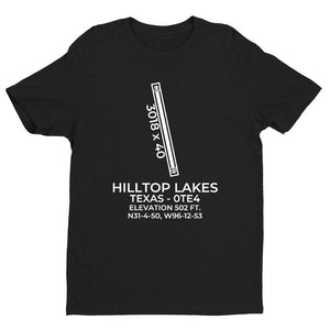 0te4 hilltop lakes tx t shirt, Black