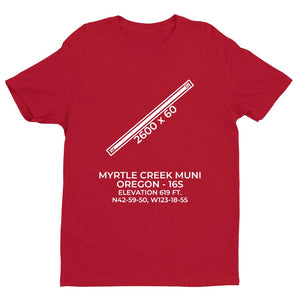 16s myrtle creek or t shirt, Red