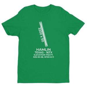 16tx hamlin tx t shirt, Green