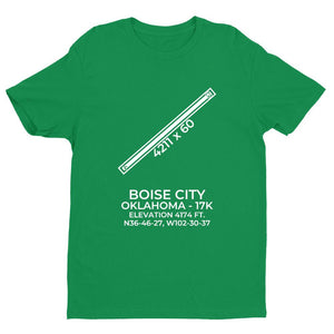 17k boise city ok t shirt, Green