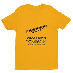 17n cross keys nj t shirt, Yellow