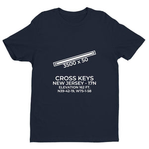 17n cross keys nj t shirt, Navy