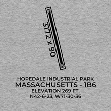 Load image into Gallery viewer, 1b6 hopedale ma t shirt, Gray