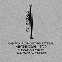 Load image into Gallery viewer, 1d2 plymouth mi t shirt, Gray
