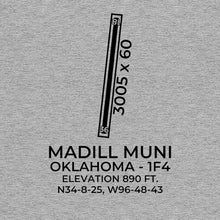 Load image into Gallery viewer, 1f4 madill ok t shirt, Gray