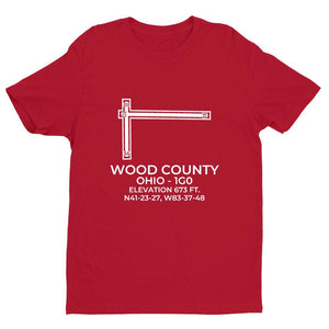 1g0 bowling green oh t shirt, Red