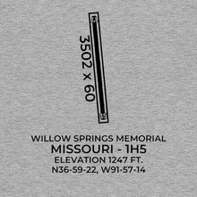 Load image into Gallery viewer, 1h5 willow springs mo t shirt, Gray