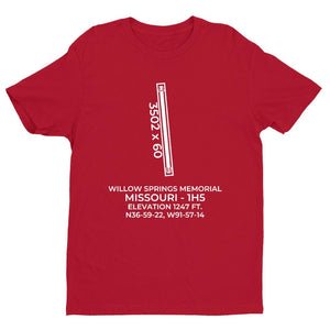 1h5 willow springs mo t shirt, Red