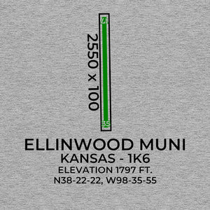 1k6 ellinwood ks t shirt, Gray
