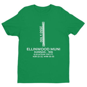 1k6 ellinwood ks t shirt, Green