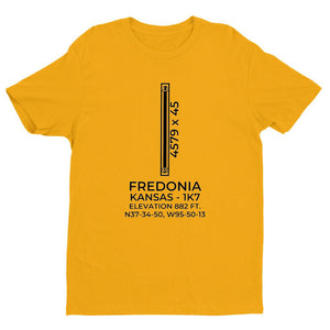1k7 fredonia ks t shirt, Yellow