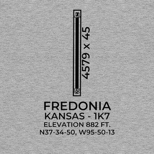 1k7 fredonia ks t shirt, Gray