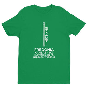 1k7 fredonia ks t shirt, Green