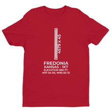 Load image into Gallery viewer, 1k7 fredonia ks t shirt, Red