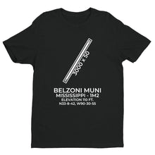 Load image into Gallery viewer, 1m2 belzoni ms t shirt, Black