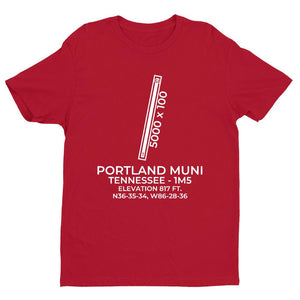1m5 portland tn t shirt, Red