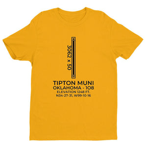 1o8 tipton ok t shirt, Yellow