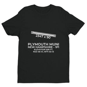 1p1 plymouth nh t shirt, Black