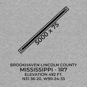 1r7 brookhaven ms t shirt, Gray