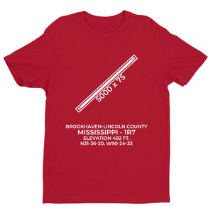1r7 brookhaven ms t shirt, Red