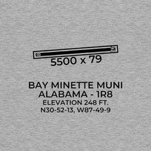 Load image into Gallery viewer, 1r8 bay minette al t shirt, Gray