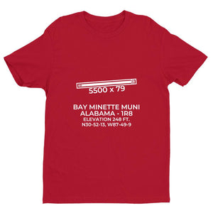 1r8 bay minette al t shirt, Red