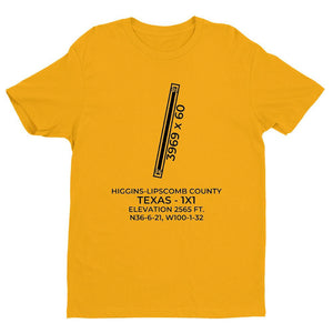1x1 higgins tx t shirt, Yellow