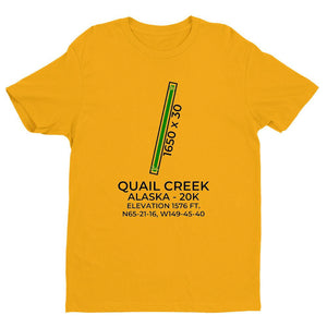 20k quail creek ak t shirt, Yellow
