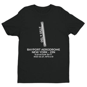 23n bayport ny t shirt, Black