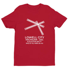 Load image into Gallery viewer, 24c lowell mi t shirt, Red