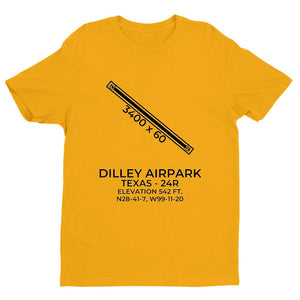 24r dilley tx t shirt, Yellow