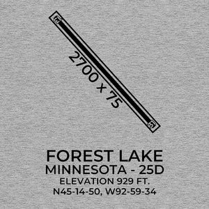 25d forest lake mn t shirt, Gray